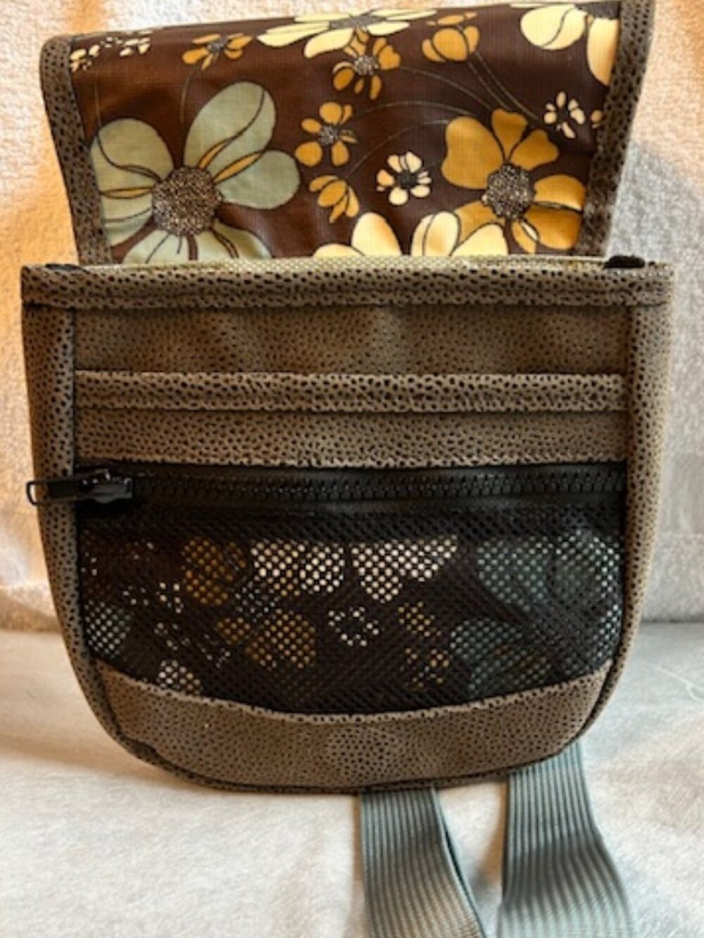 Haiku Sharon Eisenhauer Brown Floral Crossbody Bag Purse - Picture 6 of 8